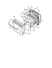 Door parts for Kenmore Wall Oven 911.47486991 (91147486991, 911 47486991) from AppliancePartsPros.com