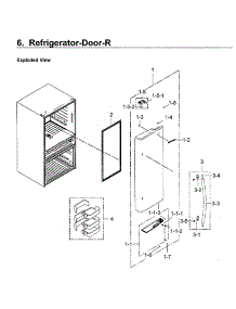 Fridge Door Rt parts for Samsung Refrigerator RF30KMEDBSR/AA-03 from AppliancePartsPros.com