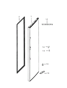 Door-Ref Outer parts for Samsung Refrigerator RH25H5611SG/AA-00 from AppliancePartsPros.com