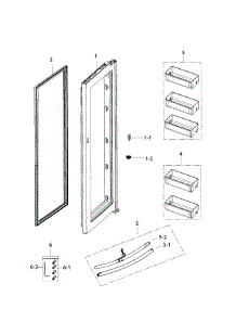 Door-Ref Inner parts for Samsung Refrigerator RH25H5611SG/AA-00 from AppliancePartsPros.com