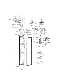 Freezer Door parts for Samsung Refrigerator RSG307AABP/XAA-03 from AppliancePartsPros.com