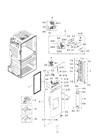 Fridge Door L parts for Samsung Refrigerator RF28HMEDBSR/AA-11 from AppliancePartsPros.com