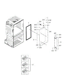 Fridge Door R parts for Samsung Refrigerator RF28HMEDBSR/AA-11 from AppliancePartsPros.com