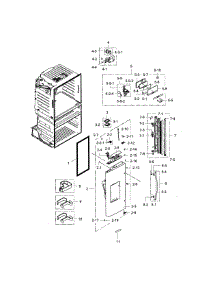 Refrigerator Door L parts for Samsung Refrigerator RF28HMEDBSR/AA-05 from AppliancePartsPros.com