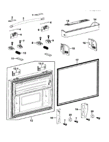Freezer Door parts for Samsung Refrigerator RF267AZRS/XAA-00 from AppliancePartsPros.com