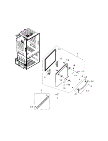 Freezer Door parts for Samsung Refrigerator RF23HCEDBWW/AA-07 from AppliancePartsPros.com