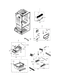 Freezer parts for Samsung Refrigerator RF23HCEDBWW/AA-07 from AppliancePartsPros.com
