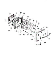 Upper Door parts for Kenmore Wall Oven 911.41369792 (91141369792, 911 41369792) from AppliancePartsPros.com