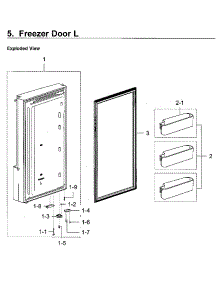 Freezer Door Lt parts for Samsung Refrigerator RF22M9581SR/AA-00 from AppliancePartsPros.com