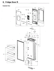 Fridge Door Rt parts for Samsung Refrigerator RF22M9581SR/AA-00 from AppliancePartsPros.com