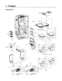 Freezer parts for Samsung Refrigerator RF22M9581SR/AA-00 from AppliancePartsPros.com