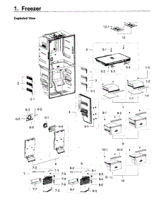 Freezer parts for Samsung Refrigerator RF22K9581SR/AA-01 from AppliancePartsPros.com