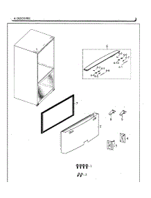 Door-Freezer parts for Samsung Refrigerator RF260BEAESG/AA-01 from AppliancePartsPros.com