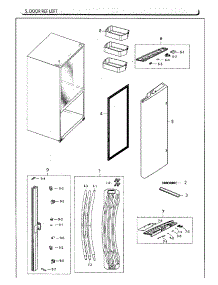 Door-Ref L parts for Samsung Refrigerator RF260BEAESG/AA-01 from AppliancePartsPros.com