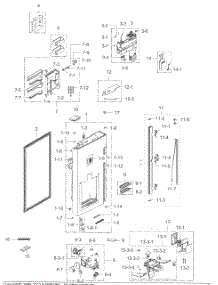 Frdige Door L parts for Samsung Refrigerator RF24J9960S4/AA-02 from AppliancePartsPros.com