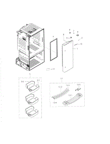 Fridge Door R parts for Samsung Refrigerator RF263TEAEBC/AA-03 from AppliancePartsPros.com