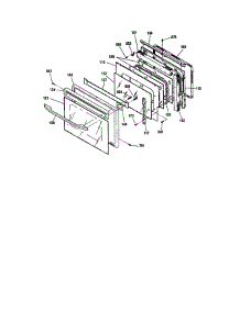 Door parts for Kenmore Wall Oven 911.41086890 (91141086890, 911 41086890) from AppliancePartsPros.com