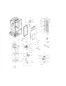 Fridge Door L parts for Samsung Refrigerator RF263TEAEBC/AA-03 from AppliancePartsPros.com