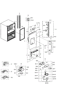 Fridge Door Lt parts for Samsung Refrigerator RF24FSEDBSR/AA-07 from AppliancePartsPros.com