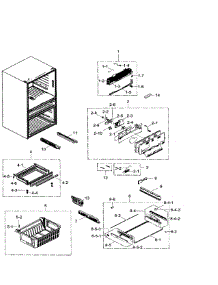 Freezer parts for Samsung Refrigerator RF24FSEDBSR/AA-07 from AppliancePartsPros.com