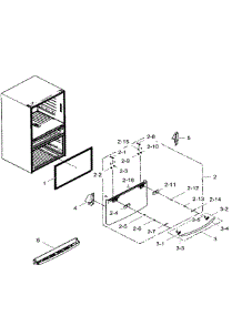 Freezer Door parts for Samsung Refrigerator RF24FSEDBSR/AA-07 from AppliancePartsPros.com