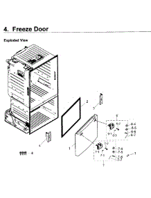 Freezer Door parts for Samsung Refrigerator RF263TEAEWW/AA-02 from AppliancePartsPros.com