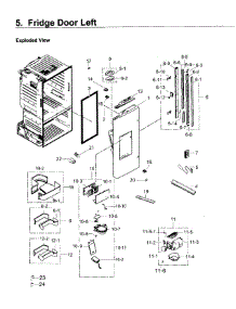 Fridge Door L parts for Samsung Refrigerator RF263TEAEWW/AA-02 from AppliancePartsPros.com