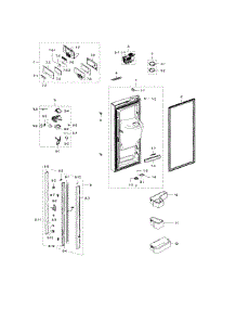 Fridge Door L parts for Samsung Refrigerator RFG237AABP/XAA-05 from AppliancePartsPros.com