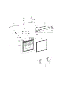 Freezer Door parts for Samsung Refrigerator RFG298HDWP/XAA-01 from AppliancePartsPros.com