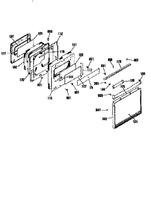Door Section parts for Kenmore Wall Oven 911.3042592 (9113042592, 911 3042592) from AppliancePartsPros.com