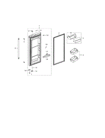 Right Refrigerator Door parts for Samsung Refrigerator RFG298HDWP/XAA-01 from AppliancePartsPros.com