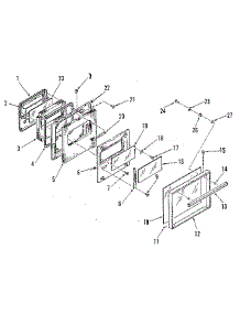 Oven Door Section parts for Kenmore Wall Oven 278.3138895 (2783138895, 278 3138895) from AppliancePartsPros.com