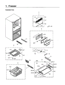 Freezer parts for Samsung Refrigerator RF23M8090SG/AA-00 from AppliancePartsPros.com
