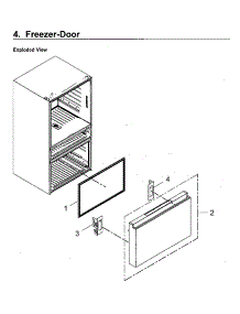 Freezer Door parts for Samsung Refrigerator RF23M8090SG/AA-00 from AppliancePartsPros.com