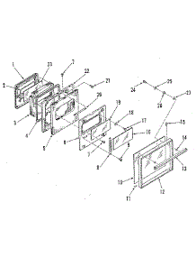 Oven Door Section parts for Kenmore Wall Oven 278.3138896 (2783138896, 278 3138896) from AppliancePartsPros.com