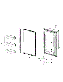 Freezer Door Rt parts for Samsung Refrigerator RF32FMQDBSR/AA-07 from AppliancePartsPros.com