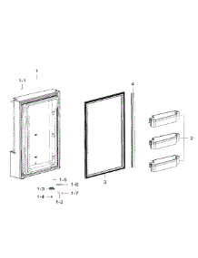 Freezer Door Lt parts for Samsung Refrigerator RF32FMQDBSR/AA-07 from AppliancePartsPros.com