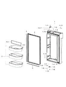Fridge Door Rt parts for Samsung Refrigerator RF32FMQDBSR/AA-07 from AppliancePartsPros.com