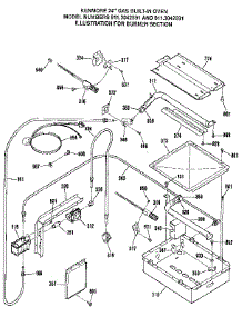 Burner Section parts for Kenmore Wall Oven 911.3042591 (9113042591, 911 3042591) from AppliancePartsPros.com