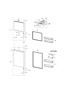 Door Compartment parts for Samsung Refrigerator RT18M6213SR/AA-01 from AppliancePartsPros.com