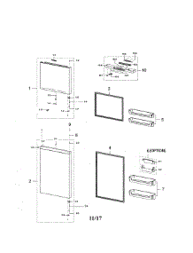 Door Compartment parts for Samsung Refrigerator RT18M6213SR/AA-00 from AppliancePartsPros.com