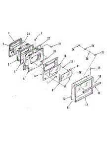 Oven Door Section parts for Kenmore Wall Oven 278.3138817 (2783138817, 278 3138817) from AppliancePartsPros.com