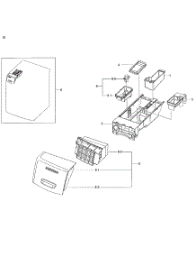 Drawer parts for Samsung Washer WF42H5200AF/A2-01 from AppliancePartsPros.com