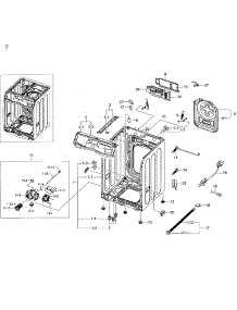 Frame & Cover Parts parts for Samsung Washer WF42H5200AF/A2-01 from AppliancePartsPros.com