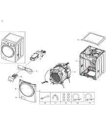 Main Asy parts for Samsung Washer WF42H5200AF/A2-01 from AppliancePartsPros.com