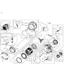 Tub & Drum parts for Samsung Washer WF42H5200AF/A2-01 from AppliancePartsPros.com