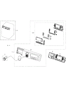 Control Panel parts for Samsung Washer WF448AAP/XAA-08 from AppliancePartsPros.com