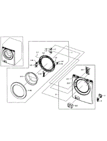 Front Frame parts for Samsung Washer WF361BVBEWR/A1-01 from AppliancePartsPros.com