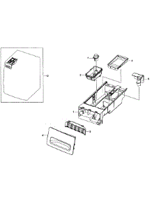 Drawer Assy parts for Samsung Washer WF361BVBEWR/A1-01 from AppliancePartsPros.com