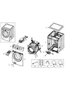 Main Assy parts for Samsung Washer WF361BVBEWR/A1-01 from AppliancePartsPros.com
